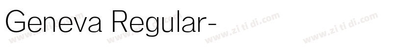 Geneva Regular字体转换